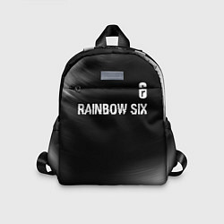 Детский рюкзак Rainbow Six glitch на темном фоне: символ сверху, цвет: 3D-принт
