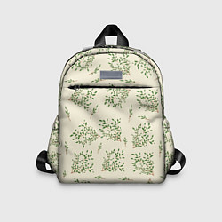 Детский рюкзак Веточки с зелеными листьями, цвет: 3D-принт