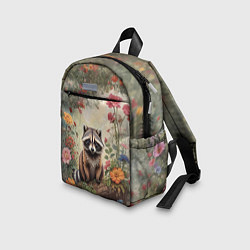 Детский рюкзак Милый енот в лесу, цвет: 3D-принт — фото 2