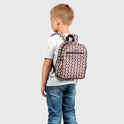 Детский рюкзак Белые ромашки на бордовом, цвет: 3D-принт — фото 2