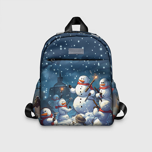 Детский рюкзак Снежный бой / 3D-принт – фото 1