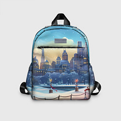 Детский рюкзак Зимний большой город, цвет: 3D-принт
