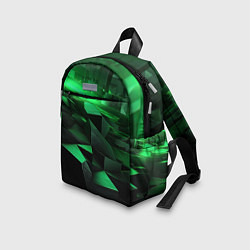 Детский рюкзак Зеленые квадратные плиты, цвет: 3D-принт — фото 2