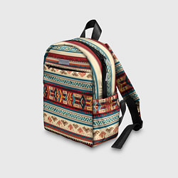 Детский рюкзак Этнический паттерн в горизонтальную полоску, цвет: 3D-принт — фото 2