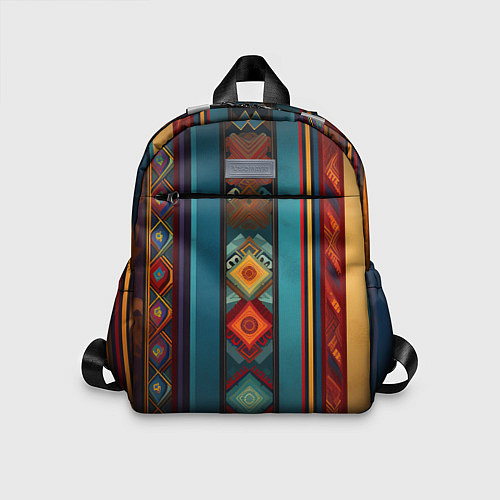 Детский рюкзак Этнический орнамент в вертикальную полоску / 3D-принт – фото 1