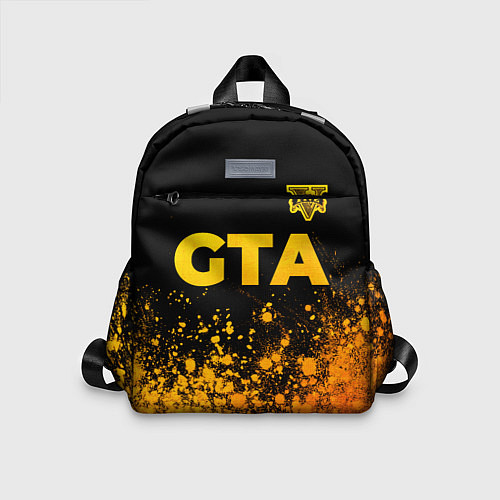 Детский рюкзак GTA - gold gradient посередине / 3D-принт – фото 1
