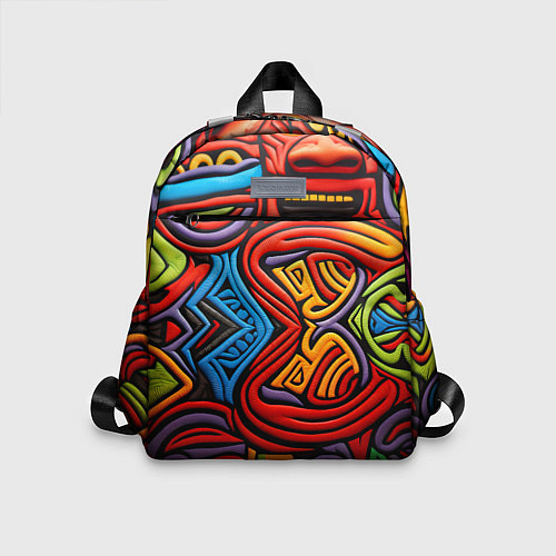 Детский рюкзак Разноцветный узор в стиле абстракционизм / 3D-принт – фото 1