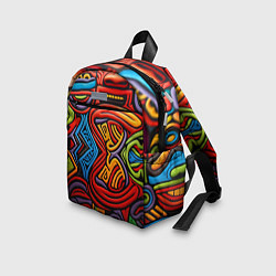 Детский рюкзак Разноцветный узор в стиле абстракционизм, цвет: 3D-принт — фото 2