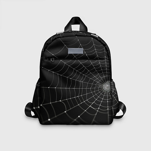 Детский рюкзак Паутина на черном фоне / 3D-принт – фото 1