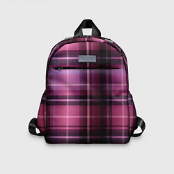 Детский рюкзак Фиолетовая шотландская клетка, цвет: 3D-принт