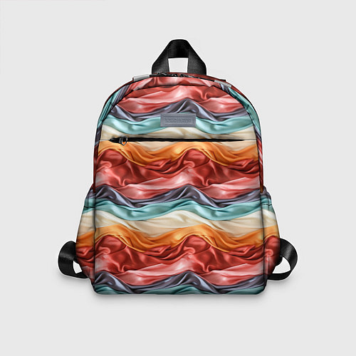 Детский рюкзак Разноцветные полосы текстура ткани / 3D-принт – фото 1