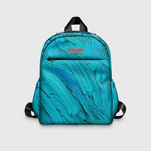 Детский рюкзак Голубая масляная краска / 3D-принт – фото 1