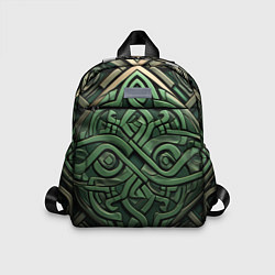 Детский рюкзак Симметричный узор в ирландском стиле, цвет: 3D-принт