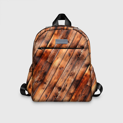 Детский рюкзак Деревянная обшивка / 3D-принт – фото 1
