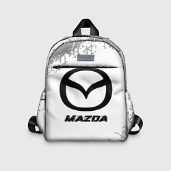 Детский рюкзак Mazda speed на светлом фоне со следами шин, цвет: 3D-принт