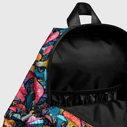 Детский рюкзак Разноцветные грибы причудливый паттерн, цвет: 3D-принт — фото 2
