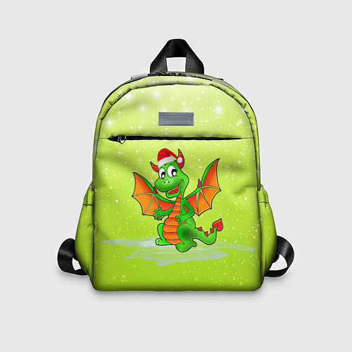 Детский рюкзак Зеленый дракошка / 3D-принт – фото 1