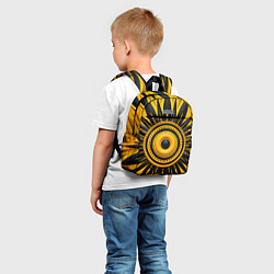 Детский рюкзак Желто-черный узор в африканском стиле, цвет: 3D-принт — фото 2