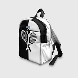 Детский рюкзак Теннис - чёрно белое, цвет: 3D-принт — фото 2