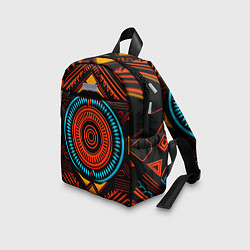 Детский рюкзак Орнамент в африканском стиле на тёмном фоне, цвет: 3D-принт — фото 2