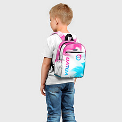 Детский рюкзак Volvo neon gradient style вертикально, цвет: 3D-принт — фото 2