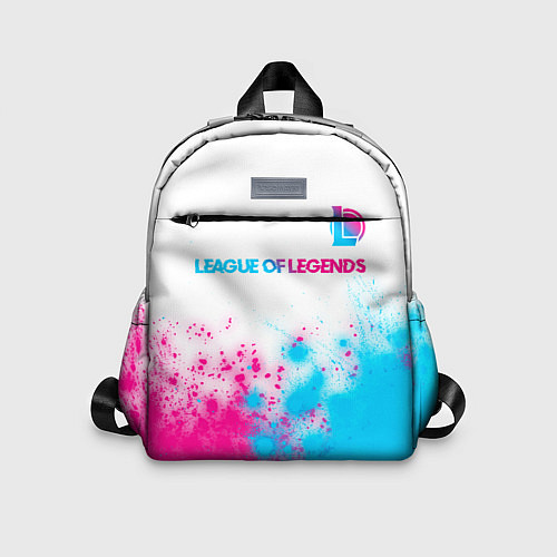 Детский рюкзак League of Legends neon gradient style посередине / 3D-принт – фото 1