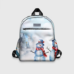 Детский рюкзак Новогодний день со снеговиком