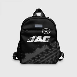 Детский рюкзак JAC speed на темном фоне со следами шин посередине