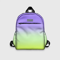 Детский рюкзак Фиолетовый мятный и желто-зеленый градиент, цвет: 3D-принт