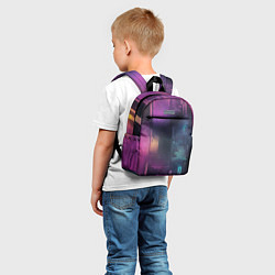 Детский рюкзак Цветные пиксели retro, цвет: 3D-принт — фото 2