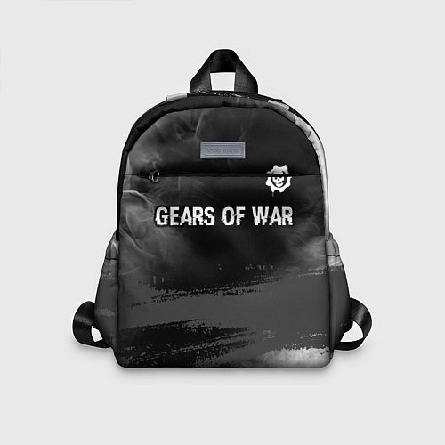 Детский рюкзак Gears of War glitch на темном фоне посередине / 3D-принт – фото 1