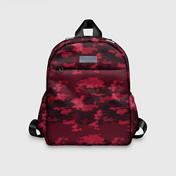 Детский рюкзак Красно-бордовый паттерн, цвет: 3D-принт