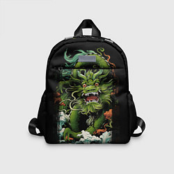 Детский рюкзак Зеленый дракон символ года, цвет: 3D-принт