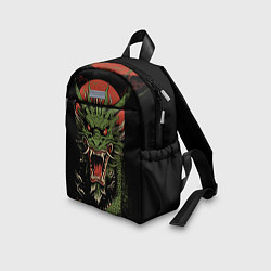 Детский рюкзак Зеленый дракон с открытой пастью, цвет: 3D-принт — фото 2