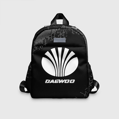 Детский рюкзак Daewoo speed на темном фоне со следами шин / 3D-принт – фото 1