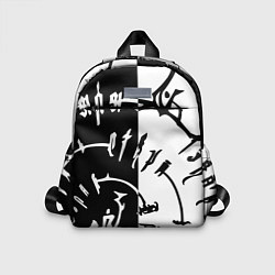 Детский рюкзак Астарион - знак на спине чб, цвет: 3D-принт