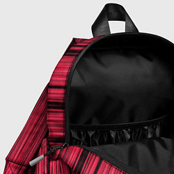 Детский рюкзак Абстрактные полосы розовые, цвет: 3D-принт — фото 2