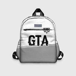Детский рюкзак GTA glitch на светлом фоне посередине, цвет: 3D-принт