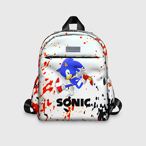 Детский рюкзак Sonic краски абстрактные / 3D-принт – фото 1