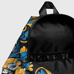 Детский рюкзак Желто-синий букет, цвет: 3D-принт — фото 2