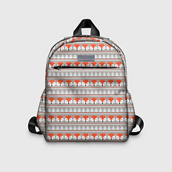 Детский рюкзак Рыжая лиса- зимний патерн, цвет: 3D-принт