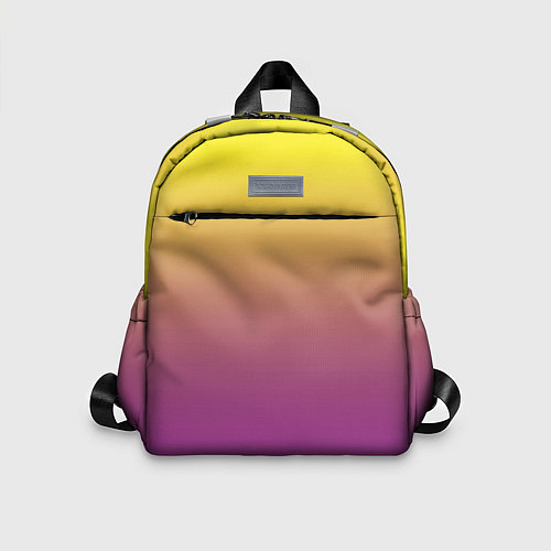 Детский рюкзак Желто-фиолетовый градиент / 3D-принт – фото 1