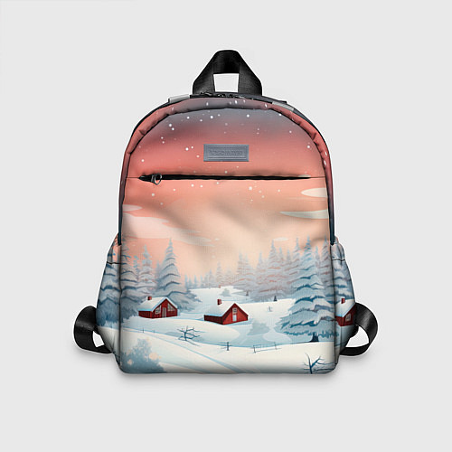 Детский рюкзак Погружение в зимнюю атмосферу / 3D-принт – фото 1