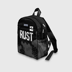 Детский рюкзак Rust glitch на темном фоне посередине, цвет: 3D-принт — фото 2