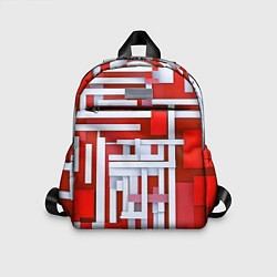 Детский рюкзак Полосы на красном фоне, цвет: 3D-принт