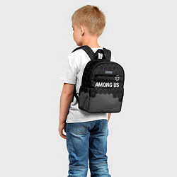 Детский рюкзак Among Us glitch на темном фоне посередине, цвет: 3D-принт — фото 2
