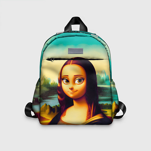 Детский рюкзак Нейросеть - Мона Лиза в стиле Pixar / 3D-принт – фото 1