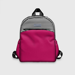 Детский рюкзак Узор из красного и черно-белых полос, цвет: 3D-принт