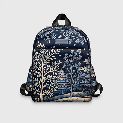 Детский рюкзак Ледяные узоры нового года / 3D-принт – фото 1