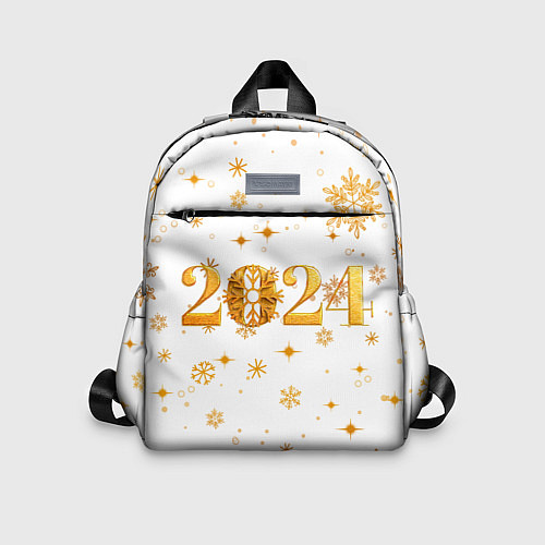 Детский рюкзак Новый 2024 год - золотой / 3D-принт – фото 1